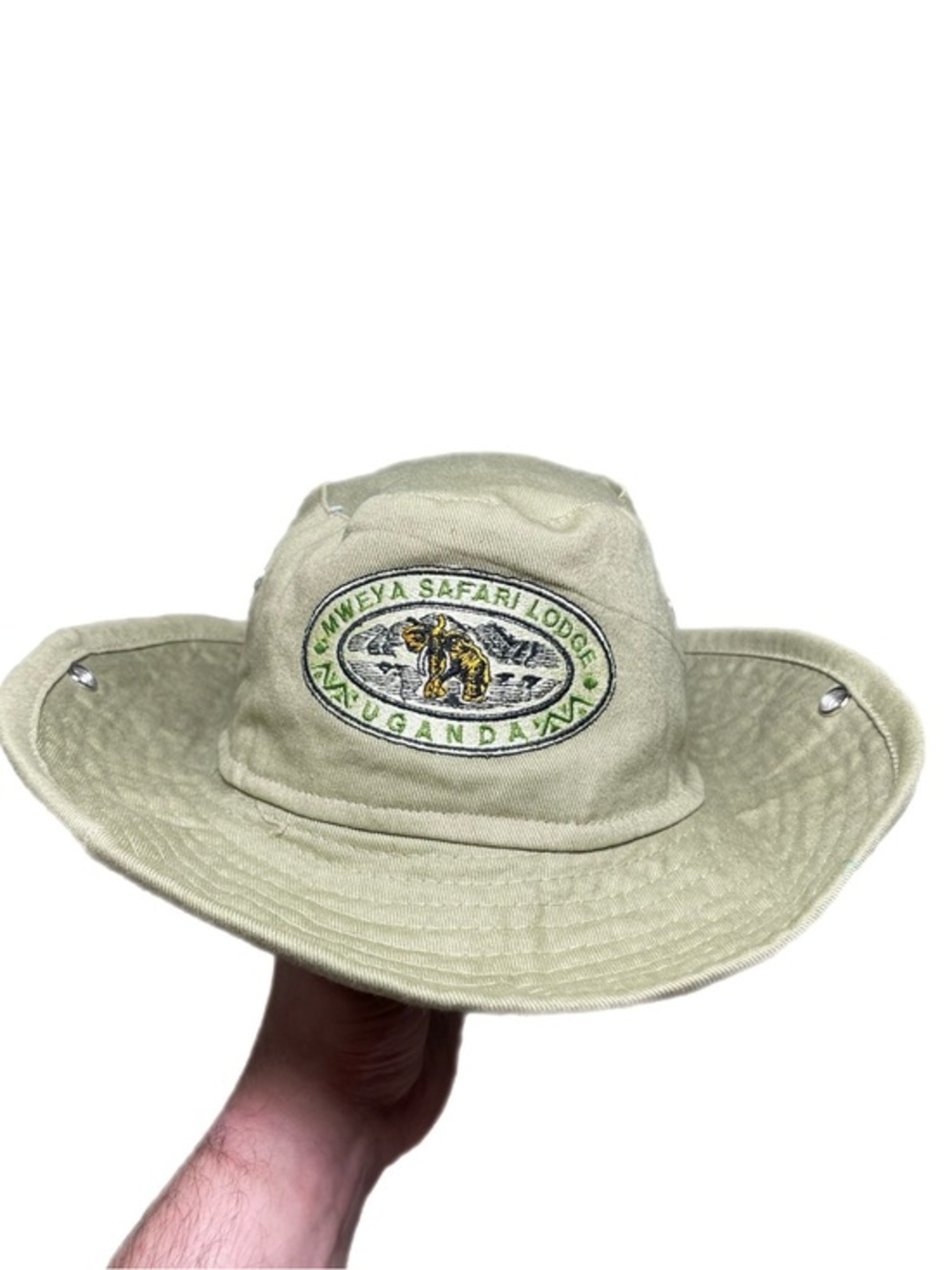 Vintage Embroidered Mweya Safari Lodge Uganda Hat